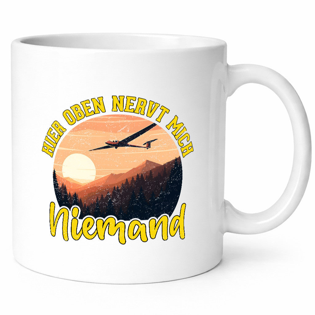 Hier nervt mich niemand | Segelflieger Segelfliegen lustig Humor Geschenkidee