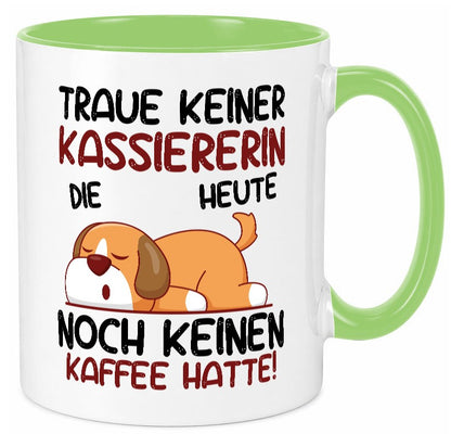 Traue keiner Kassiererin Geschenkidee Humor Tasse