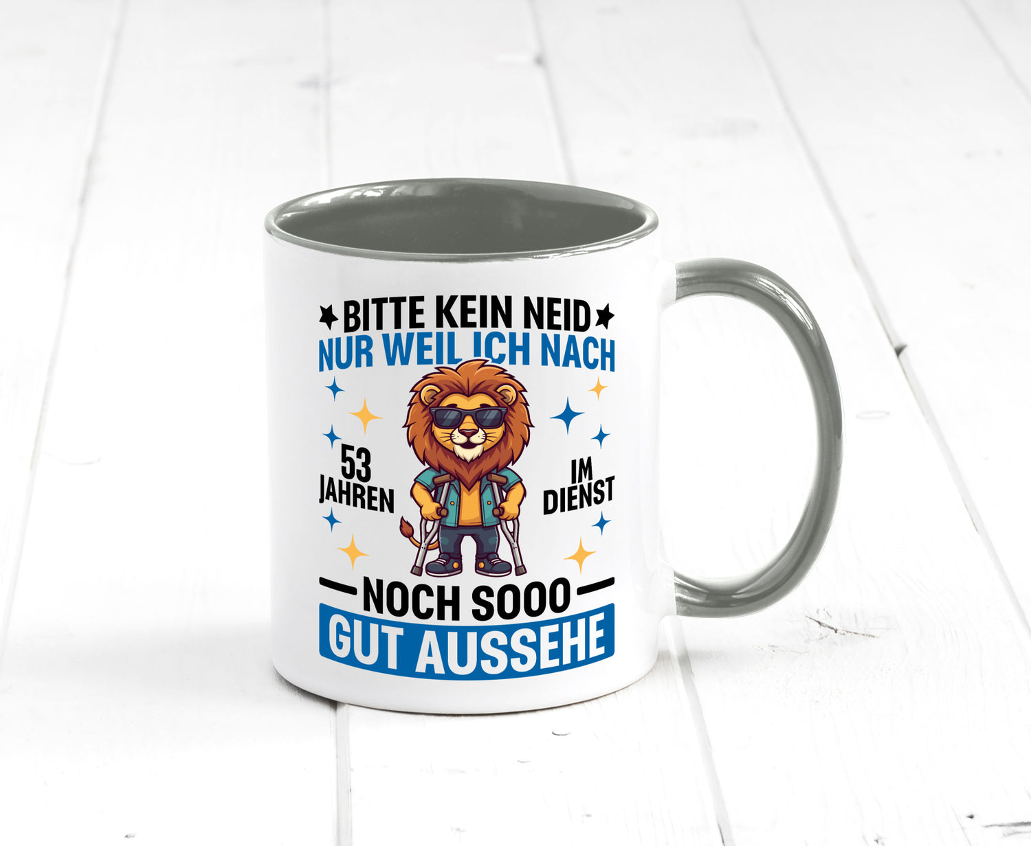 53 Jahre im Dienst | Arbeitsjubiläum Arbeit Geschenkidee Kollegen Büro Humor