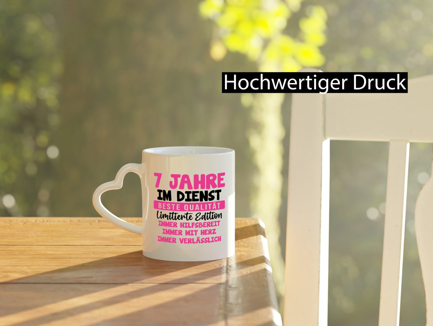 7 Jahre im Dienst | Jubiläum Arbeit v10 lustiger Spruch Geschenk Kollegen Büro