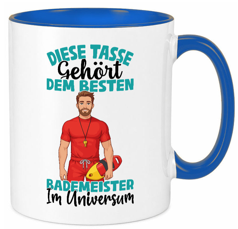 Im Universum: Bademeister | Rettungsschwimmer lustig Humor Geschenkidee Tasse
