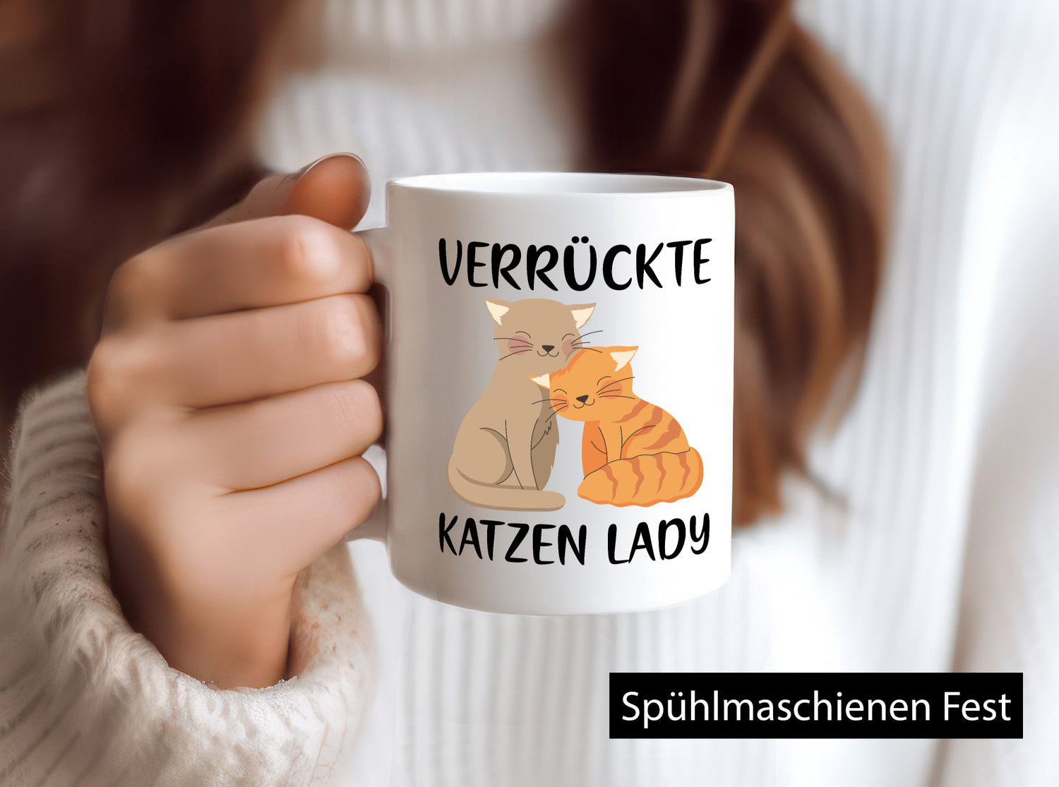 Verrückte Katzen Lady | Ich liebe Katzenliebhaber Geschenk Tierliebhaber Humor