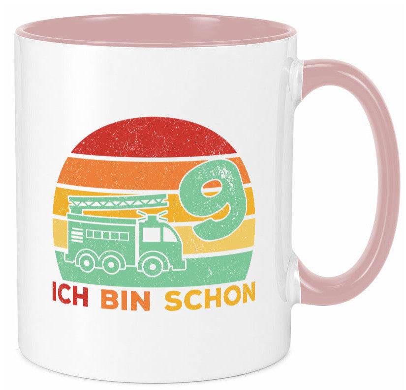 9. geburtstag | Feuerwehrauto 9 Jahre Feuerwehr Geschenk Geschenkidee lustiger