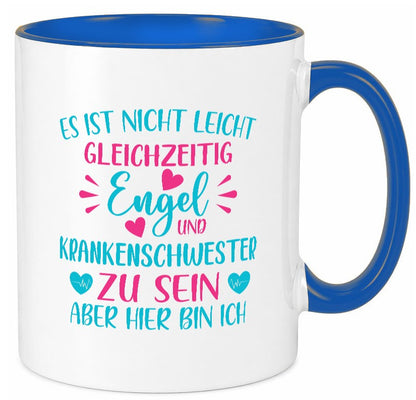 Gleichzeitig Engel und Krankenschwester | Herzschlag Humor Geschenkidee Tasse