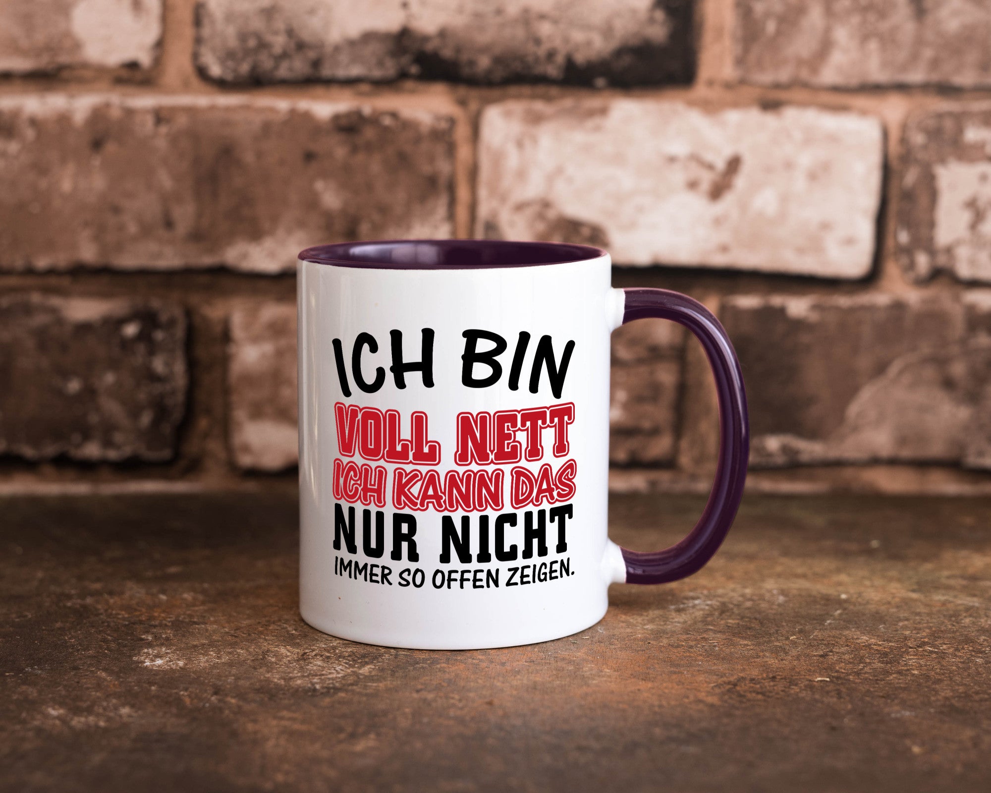 Ich bin voll nett Geschenkidee Humor Tasse