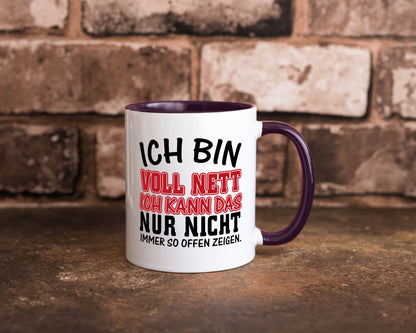 Ich bin voll nett Geschenkidee Humor Tasse