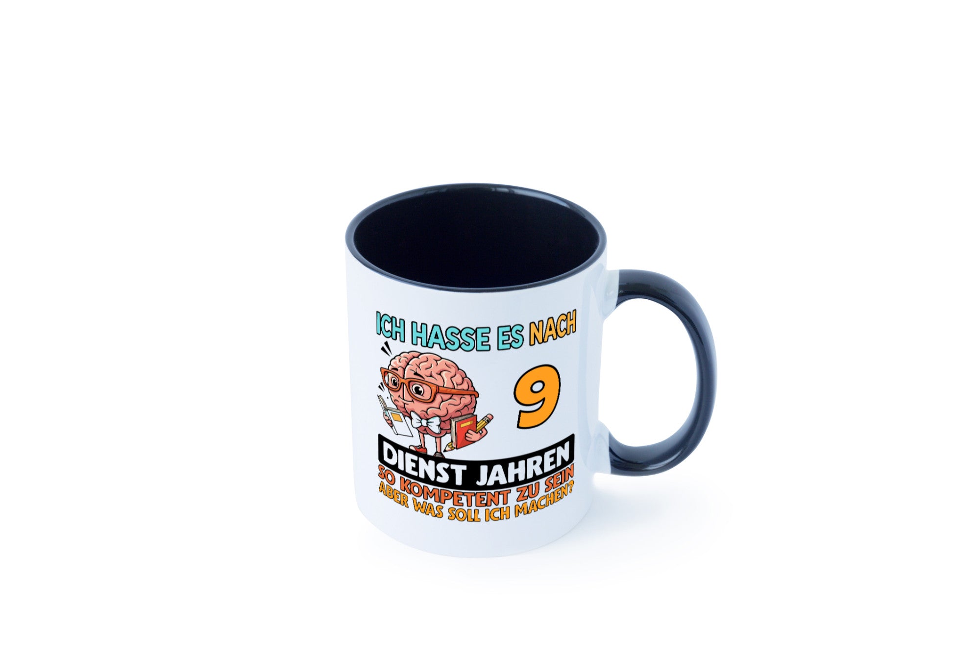 9 Dienstjahre | Arbeit Kompetent Humor Kollegen Büro Geschenkidee Tasse