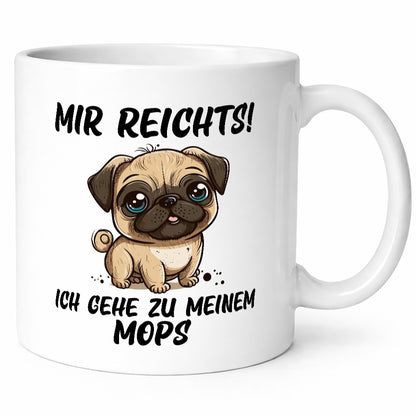 Ich geh zu meinem Mops | Hund lustiger Spruch Geschenk Tierliebhaber Humor Tasse