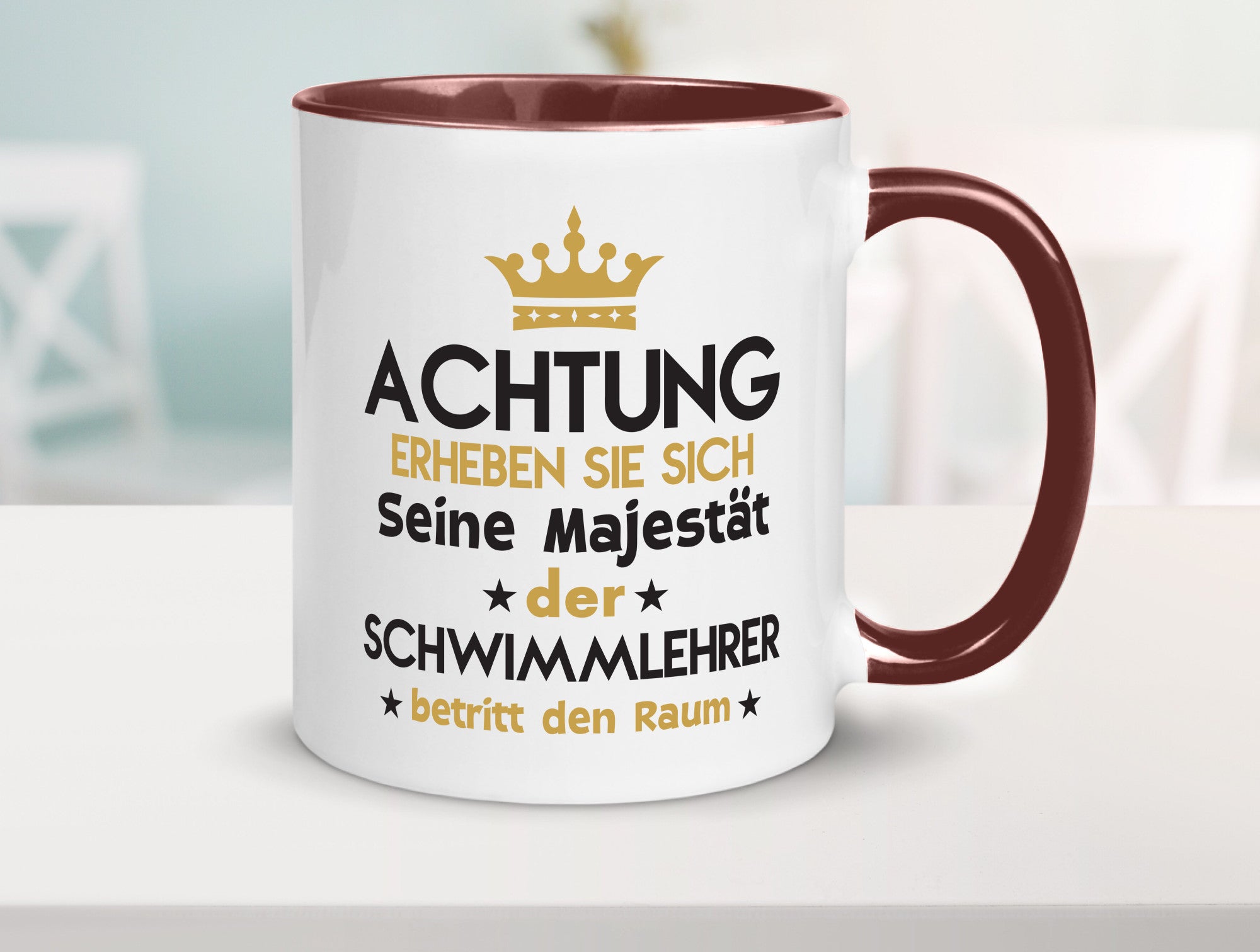 Seine Majestät Schwimmlehrer | Lehrer Schüler schwimmen Geschenkidee Humor Tasse