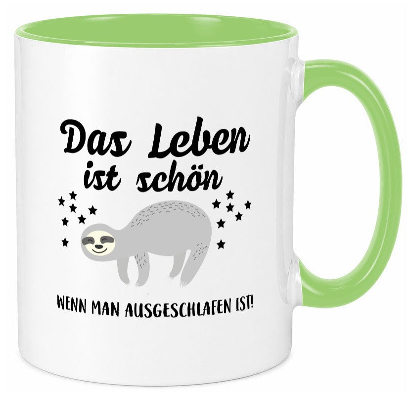 Schön ausgeschlafen | Morgenmuffel Motiv müde Geschenkidee Humor Tasse