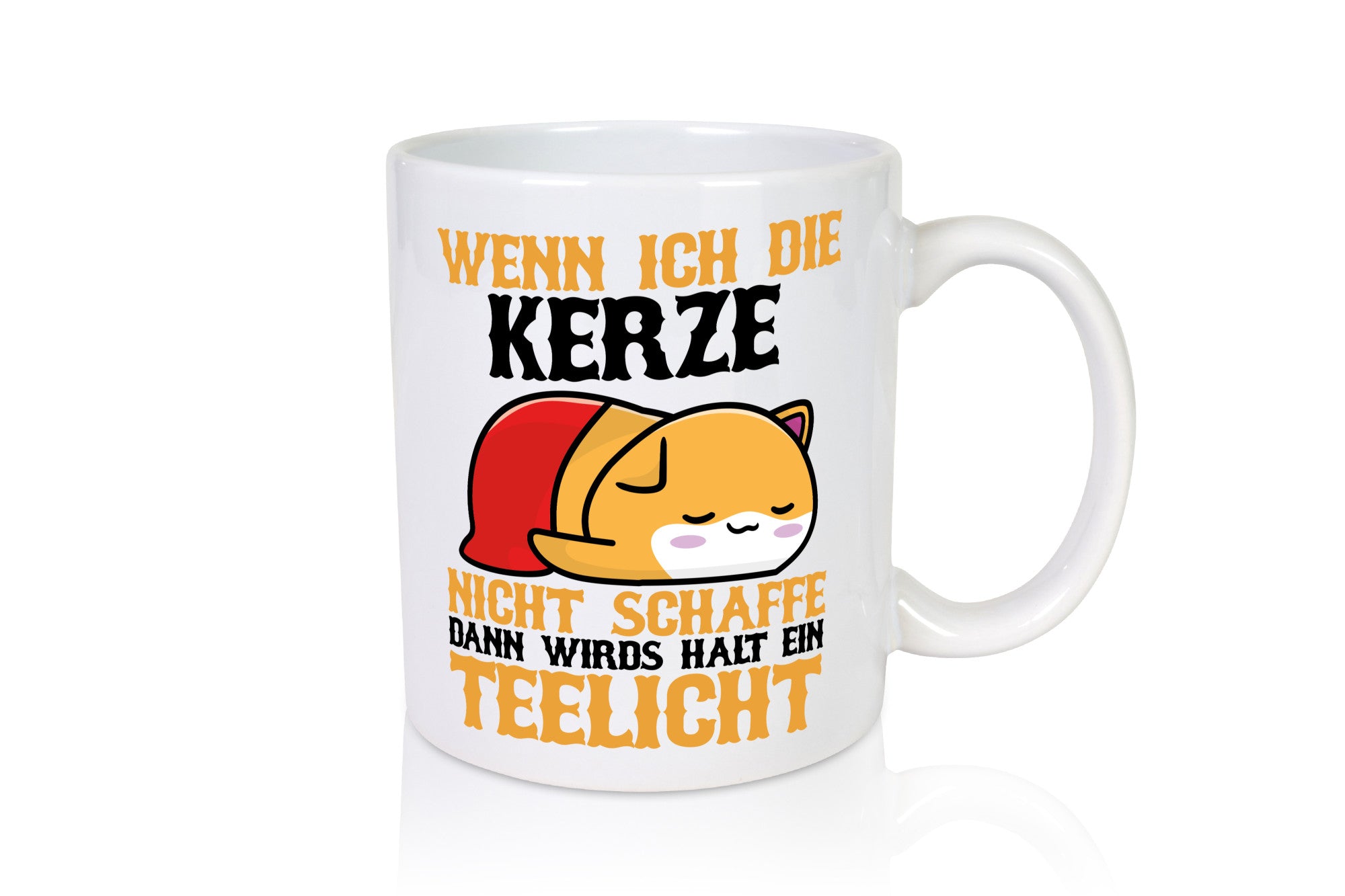 Wenn ich die Kerze nicht Schaffe | Müde Katze Schlafen Geschenkidee