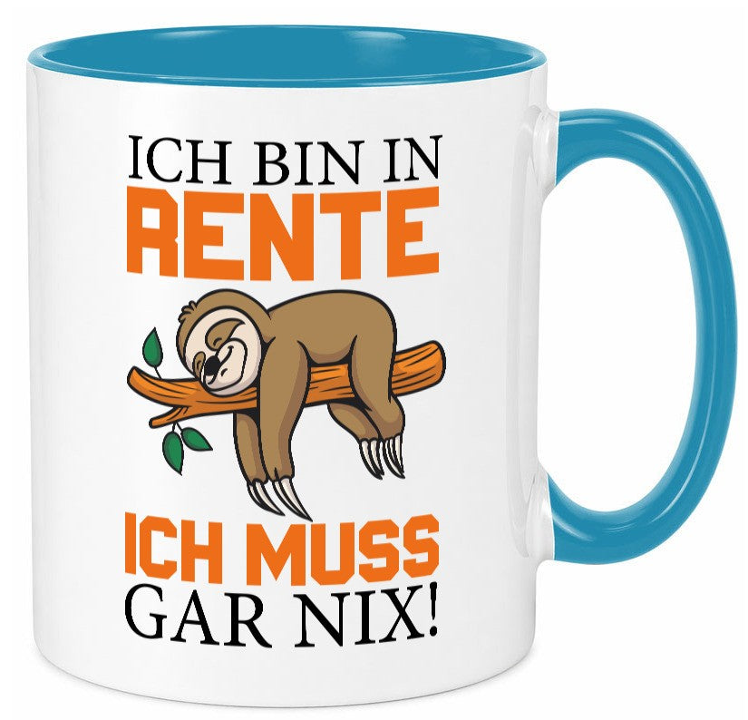 Ich bin in Rente lustig Humor Geschenkidee Geschenk Tasse