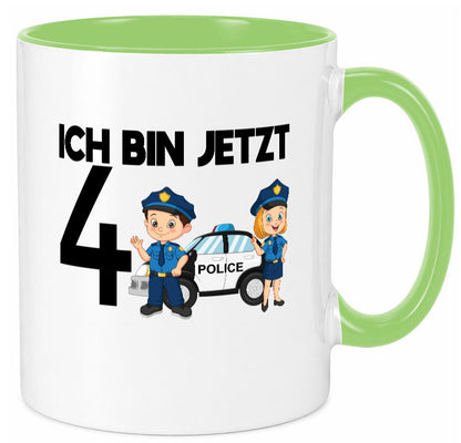 Ich bin jetzt 4 | Polizei 4. Geburtstag Jähriger Geschenk Geschenkidee lustiger