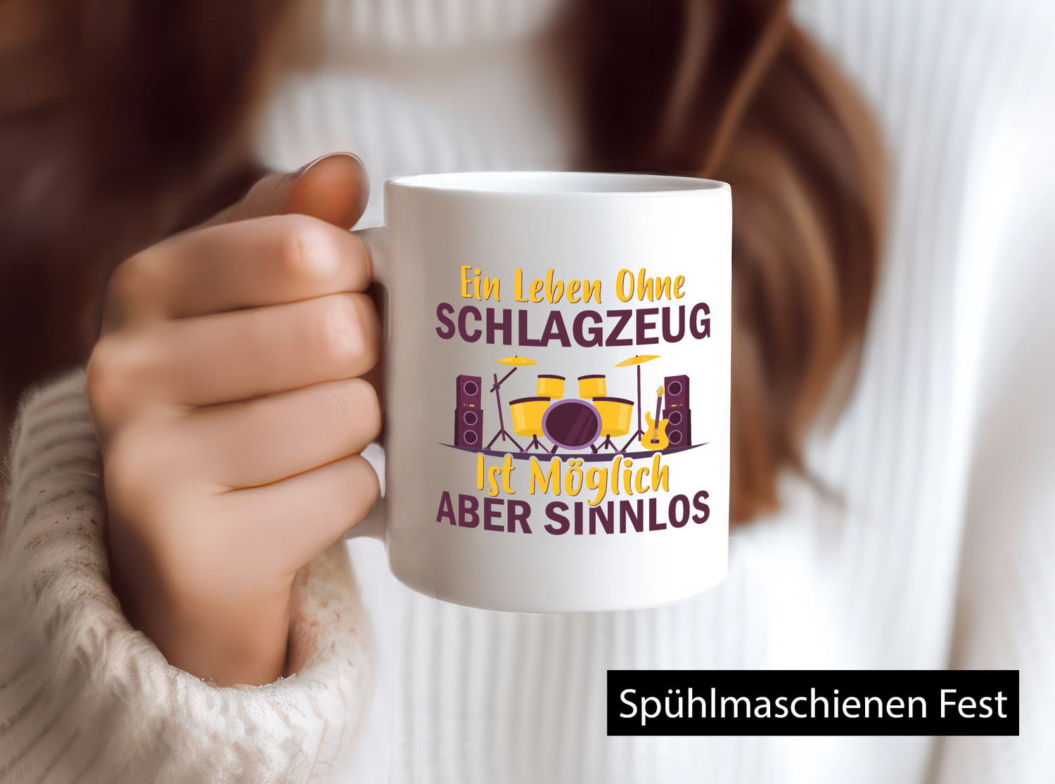 Ein Leben ohne Schlagzeug ist möglich aber Sinnlos Humor Geschenkidee Tasse
