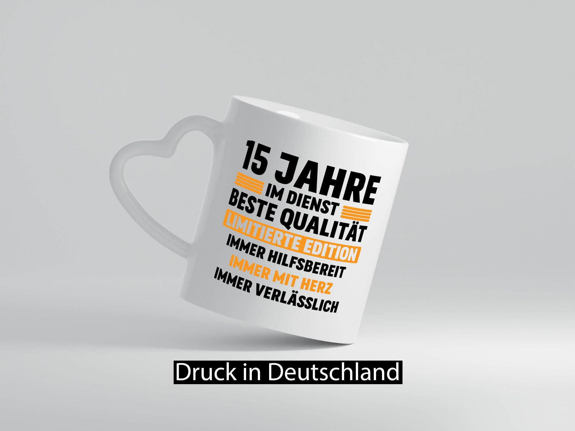15 Jahre im Dienst | Jubiläum Arbeit v2 lustig Kollegen Büro Geschenk Tasse