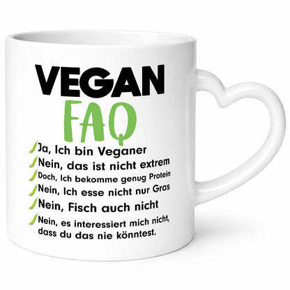 Vegan FAQ | Veganer Lifestyle Ich liebe Humor Geschenkidee Tasse