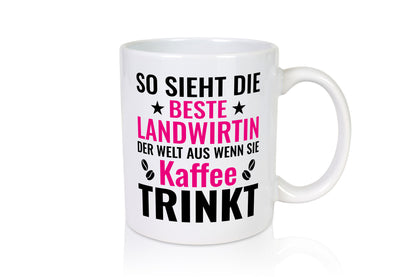 Kaffee trinkt: Landwirtin| Bäuerin | Landwirtschaft lustig Humor Geschenkidee