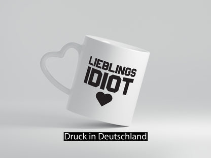 Lieblingsidiot | Tasse schwarz weiß Freund Freundin lustiger Spruch Geschenk
