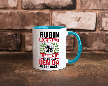 Rubin Hochzeit | 40 Jahre Verheiratet Humor Geschenkidee Tasse