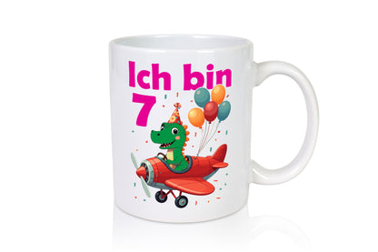 7. Geburtstag | 7 Jahre Drache Flugzeug Humor Geschenkidee Tasse