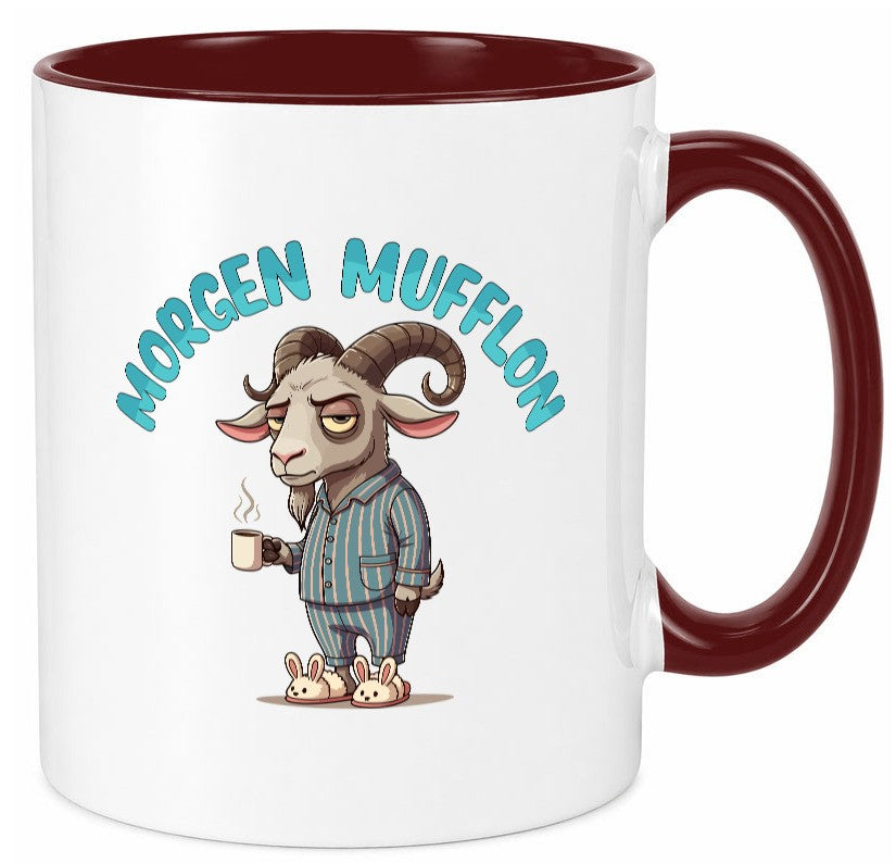 Morgen Mufflon | Morgenmuffe v2 lustig Humor Geschenkidee Geschenk Tasse