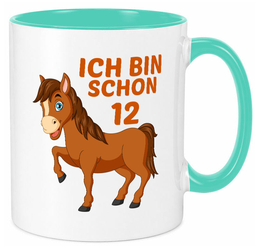 12. Geburtstag | Ich bin schon 12 Pferde Pony Geschenkidee Humor Tasse