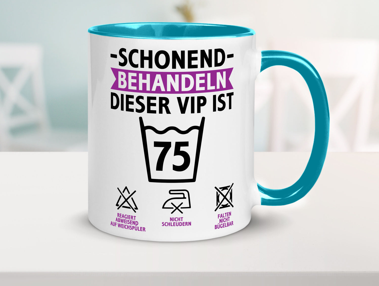 75 Geburtstag | schonend behandeln Jahre v2 lustiger Spruch Geschenk