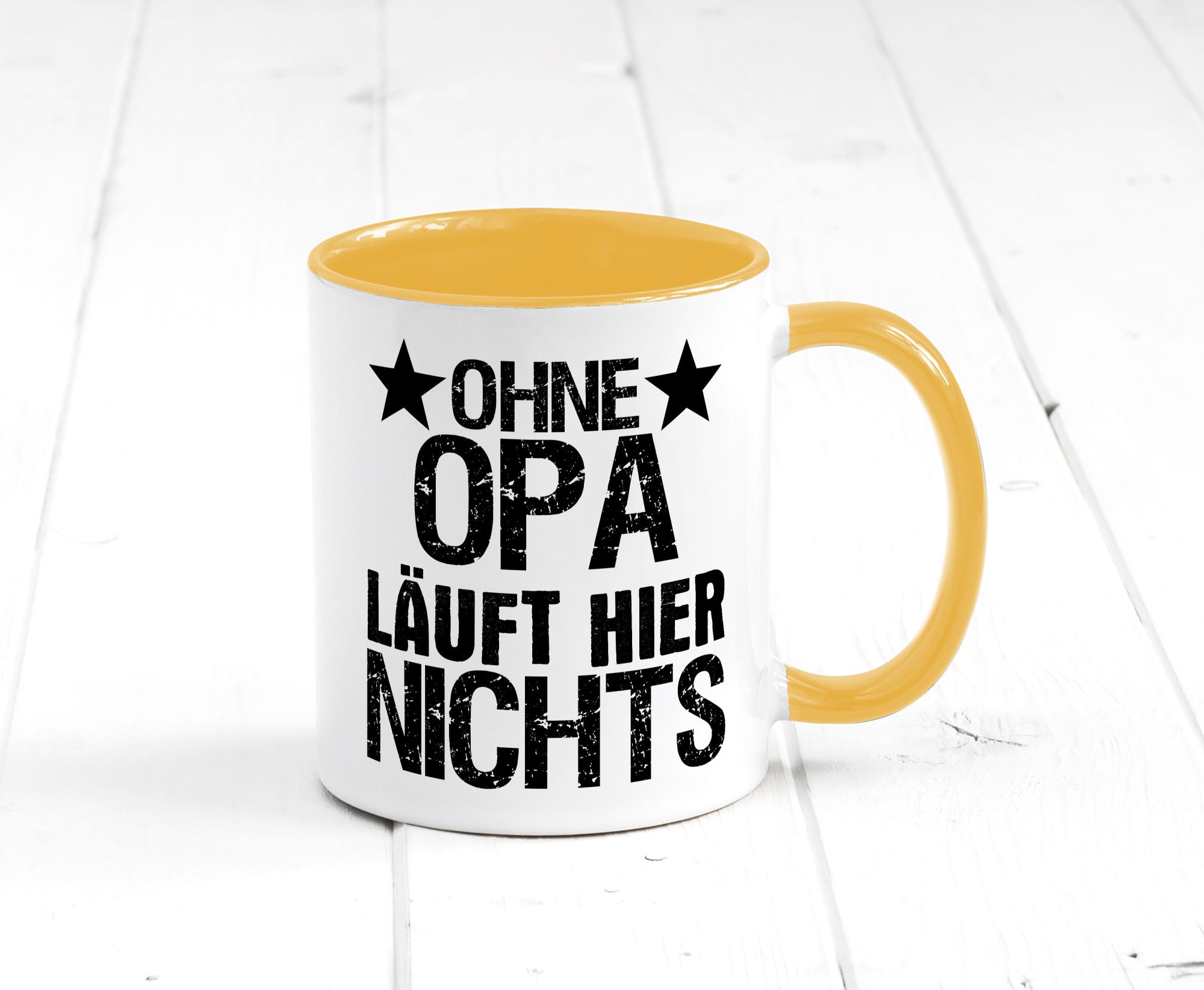 Ohne Opa läuft hier nichts | Sterne Geschenkidee Familie Humor Tasse