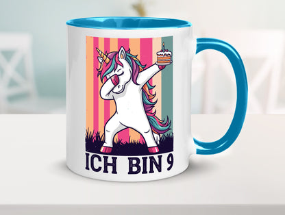 9 Geburtstag | Einhorn Damping Mädchen Humor Geschenkidee Tasse