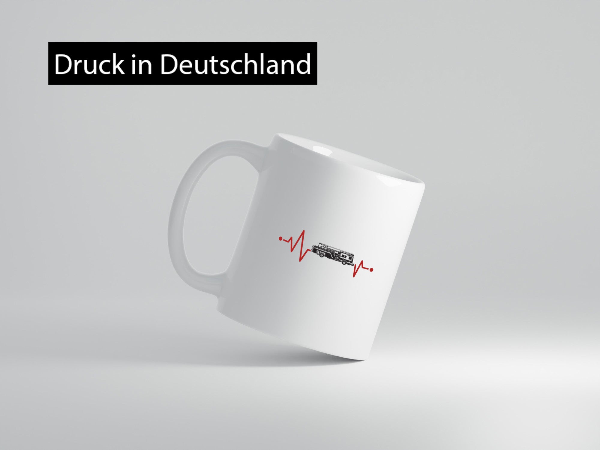 Herzschlag | Feuerwehrfahrzeug Feuerwehr Humor Geschenkidee Tasse