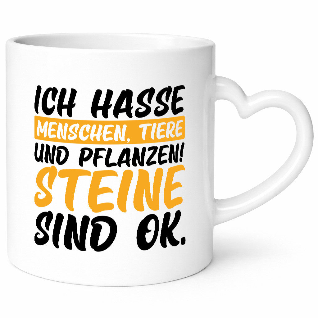 Ich hasse Menschen | Steine Sarkasmus witziger Spruch Geschenk Humor