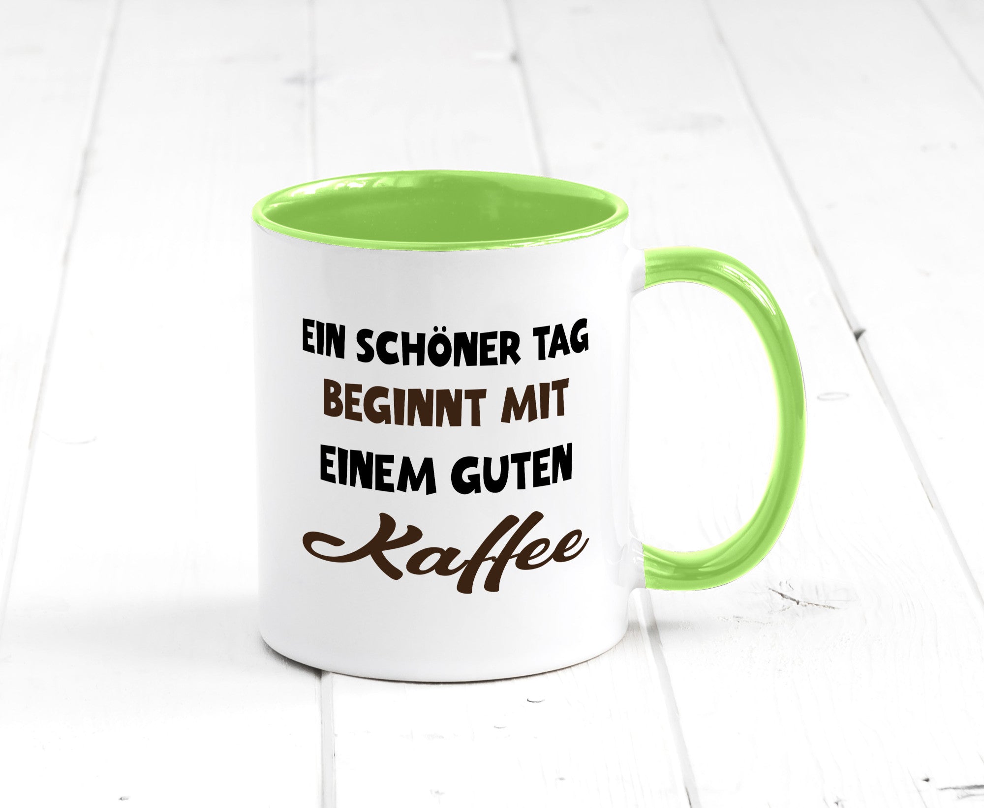 Ein Schöner Tag beginnt mit einem guten Kaffee Geschenk Humor Geschenkidee