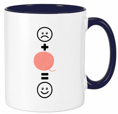 Wolle | Häkeln |Glücklich Geschenk Humor Geschenkidee lustiger Spruch Tasse