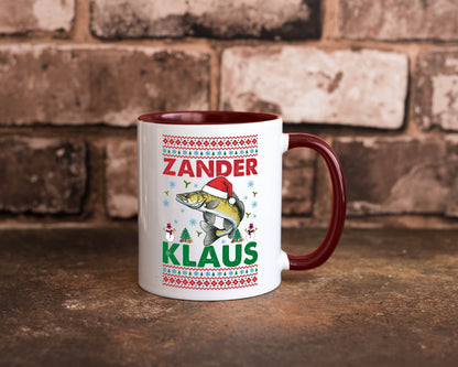 Zander Klaus | Ugly Christmas Angler Angeln v2 Geschenk Humor Geschenkidee Tasse