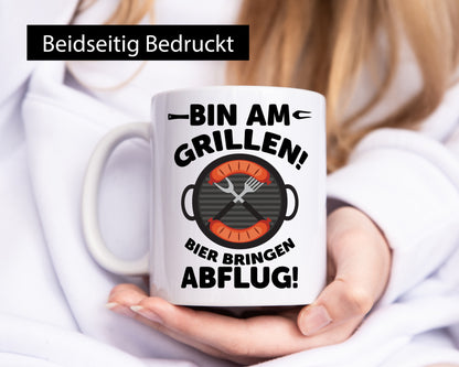 Ich grille! Bring Bier und komm rüber! | Grillmeister lustiger Spruch Geschenk