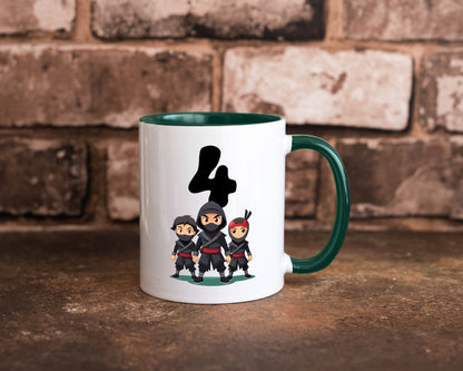 4. Geburtstag | 4 Jahre Ninja lustig Geschenkidee Geschenk Tasse
