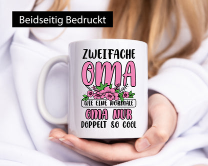 Zweifache Oma wie eine normale nur doppelt so cool lustiger Spruch Geschenk
