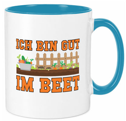Gut im Beet | Gärtnern Pflanzen Zaun Gemüse Geschenk Humor Geschenkidee Tasse