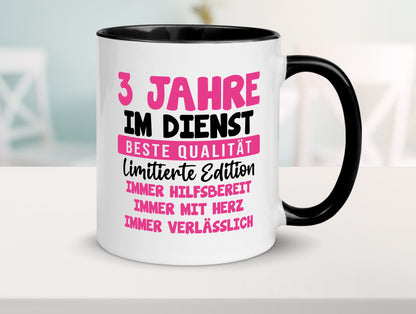 3 Jahre im Dienst | Jubiläum Arbeit v10 lustiger Spruch Geschenk Kollegen Büro