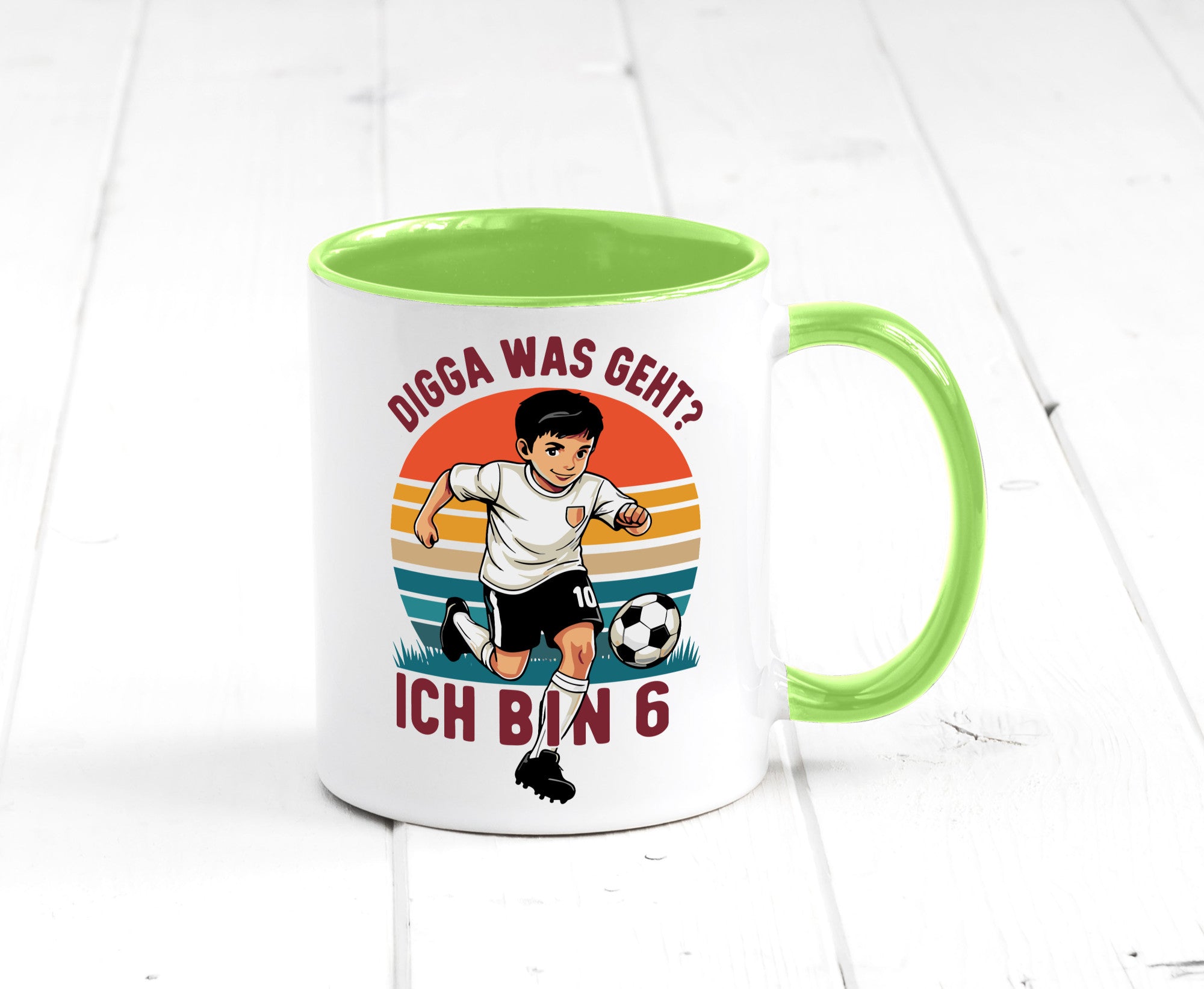 6 Geburtstag | Jahre Digga was geht ab Fußball lustiger Spruch Geschenk