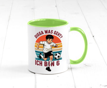 6 Geburtstag | Jahre Digga was geht ab Fußball lustiger Spruch Geschenk
