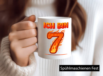 7. Geburtstag | 7 Jahre Drache lustig Geschenkidee Geschenk Tasse