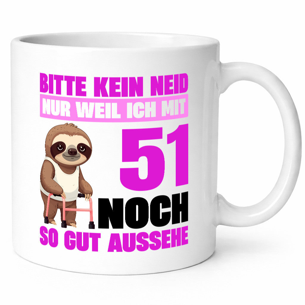 51. Geburtstag | Bitte kein neid Faultier 51 Jahre lustig Geschenkidee Geschenk