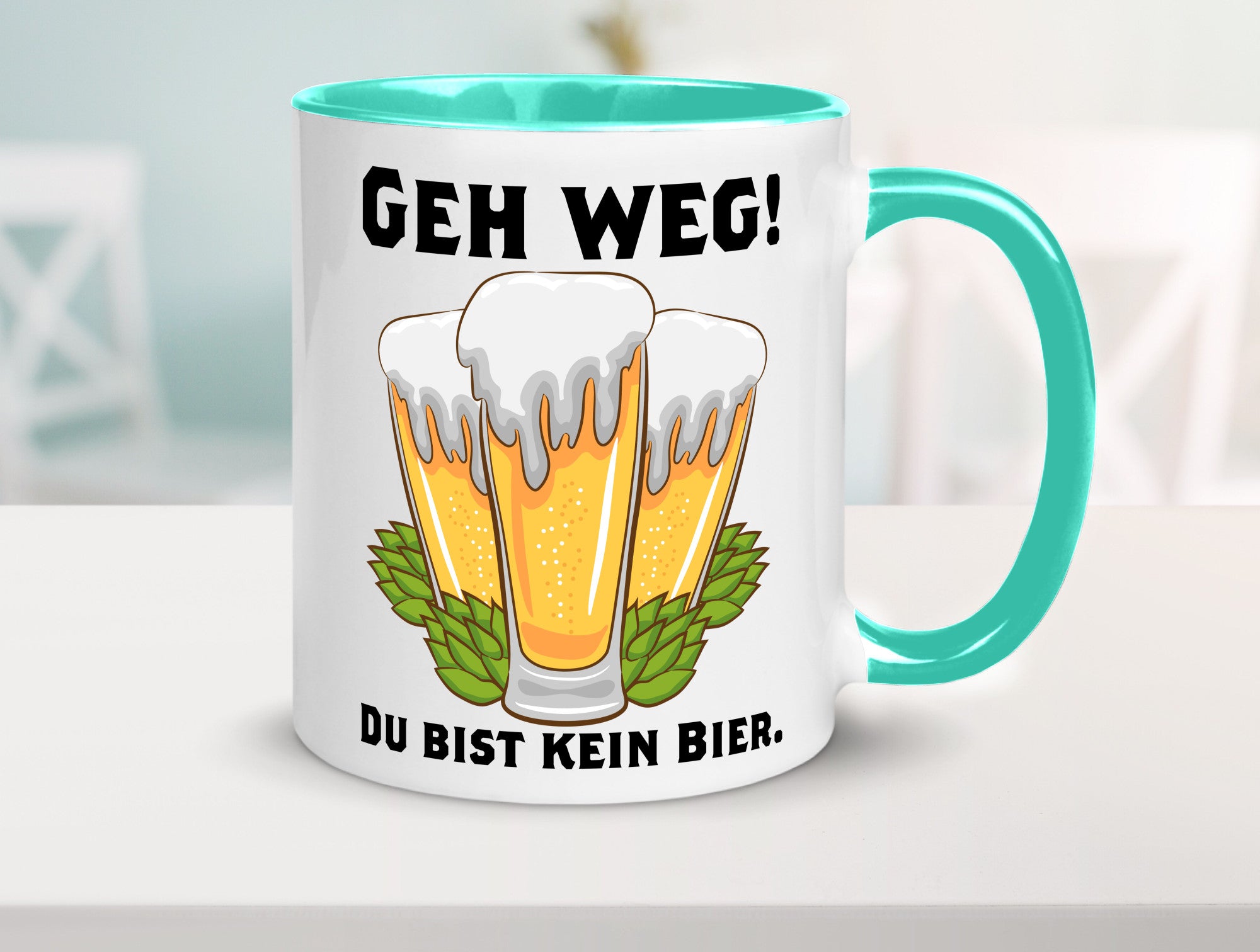 Geh weg du bist kein Bier | bierliebhaber v2 Humor Geschenkidee Tasse