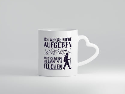 Nicht aufgeben, aber fluchen | Berge| Wanderer Sterne lustiger Spruch Geschenk