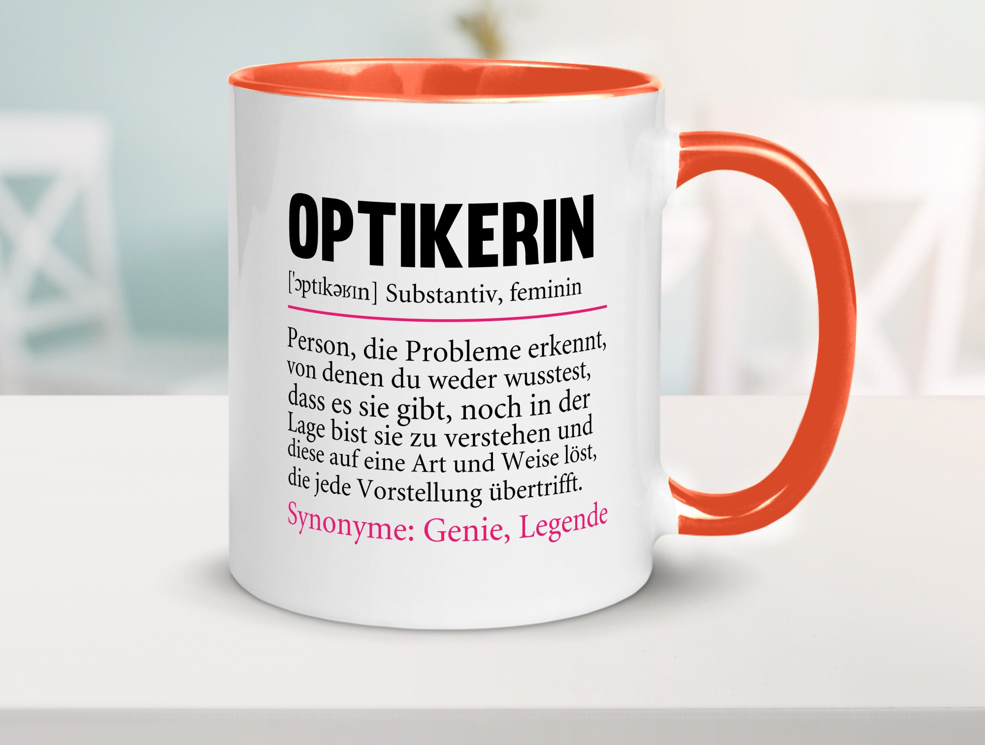 Optikerin | Spruch Humor Beruf Augenoptik Arbeit Kollegen Büro Geschenkidee