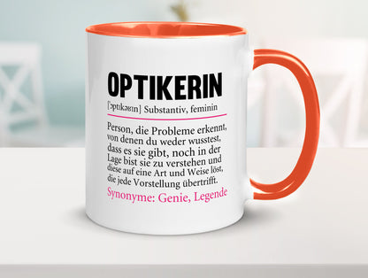 Optikerin | Spruch Humor Beruf Augenoptik Arbeit Kollegen Büro Geschenkidee