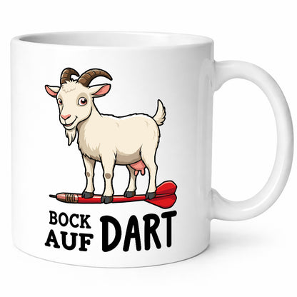 Bock auf Dart | Dartspieler Dartpfeil Ziegenbock v2 Geschenkidee Humor Tasse