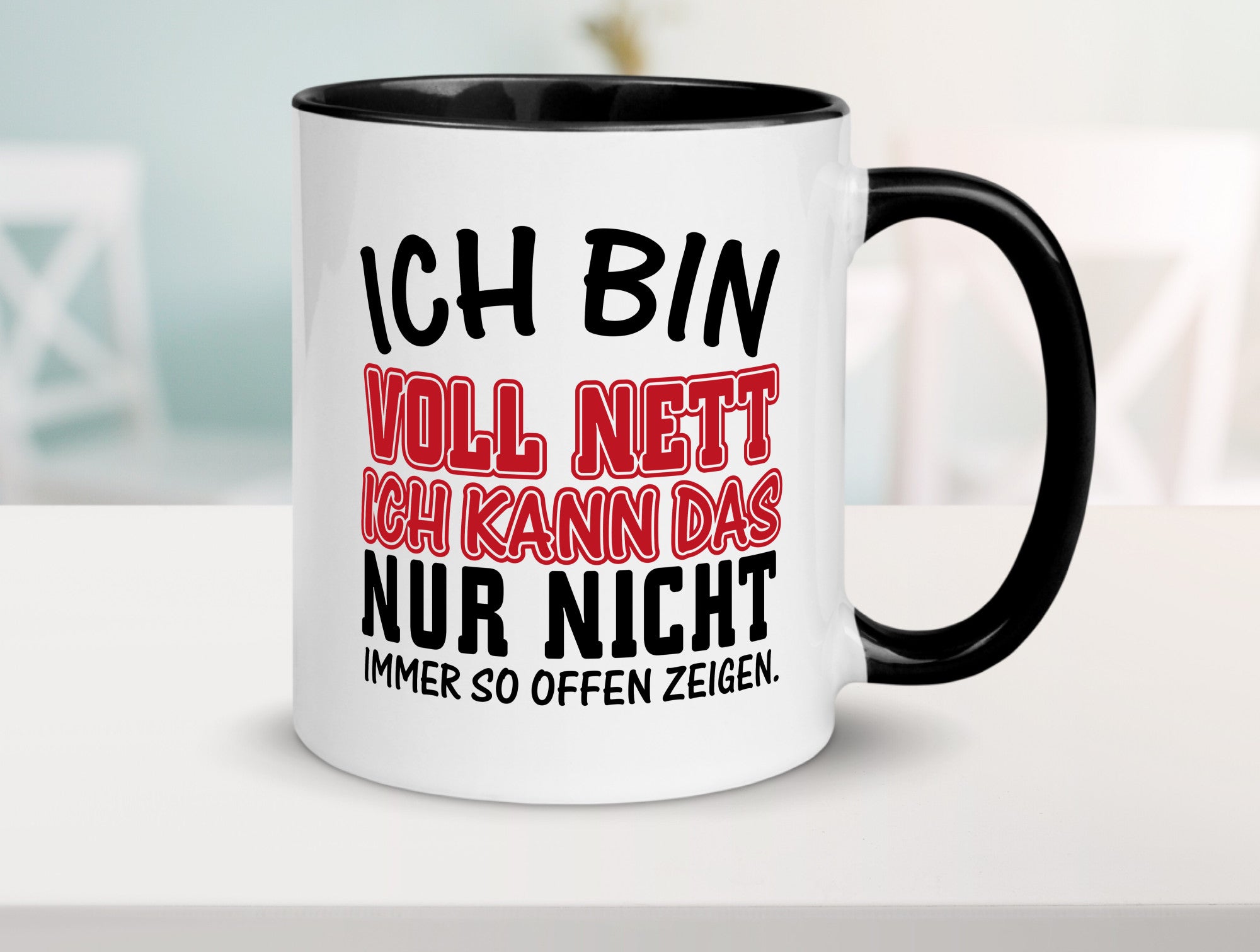 Ich bin voll nett Geschenkidee Humor Tasse