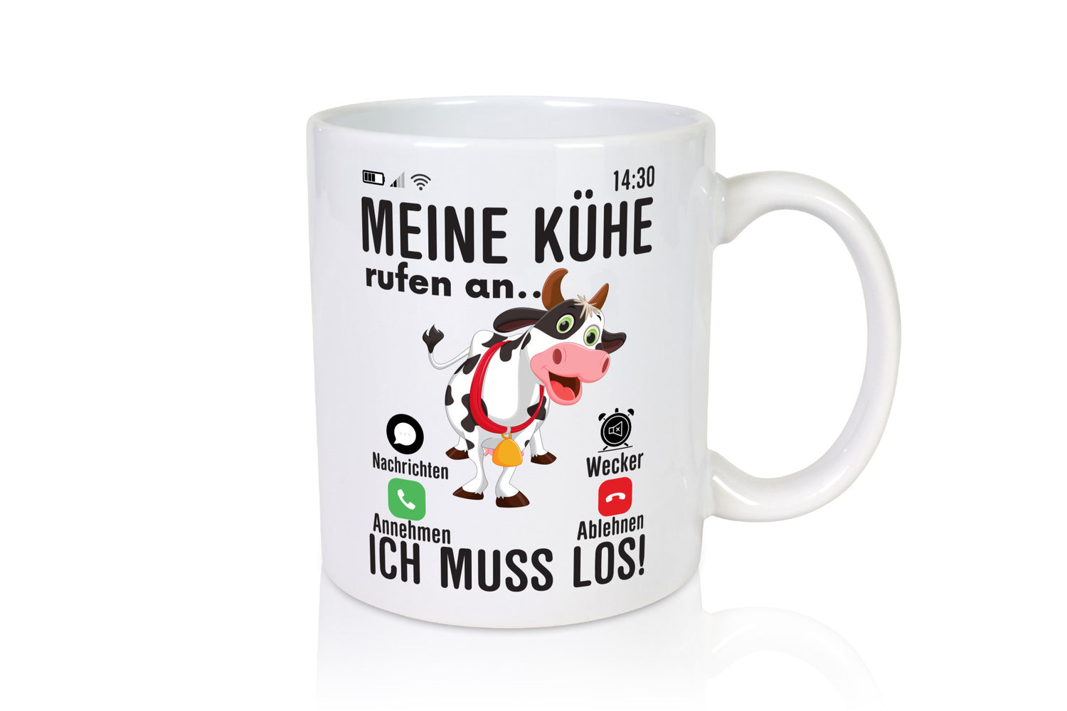 Meine kühe rufen an | Landwirt Bauer Kuhliebhaber Humor Geschenkidee Tasse